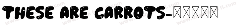 These are carrots字体转换